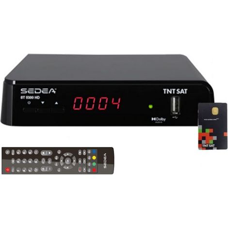 Récepteur TV satellite HD - SEDEA - ST5300 - Carte TNTSAT V6 - Enregistrement USB - Noir (1/3)