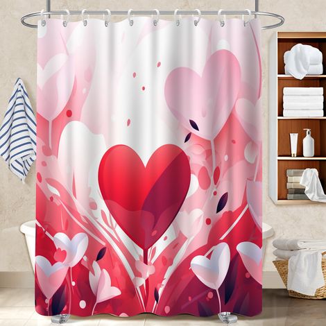 Rideau de douche imperméable en polyester 180x180 souple séparation douche pour maison de campagne (1/5)