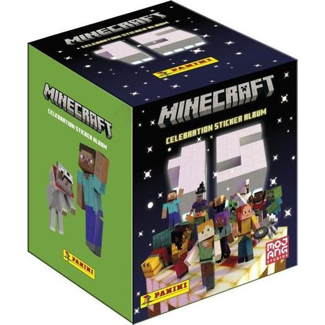 Figurine Panini per il 15° anniversario di Minecraft: 1 box di bustine con 36 figurine