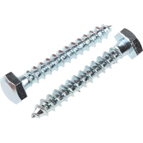 Vis tire-fond, 6mm x 40mm, en Acier, en Acier trempé ( Prix pour Sachet de 50 )
