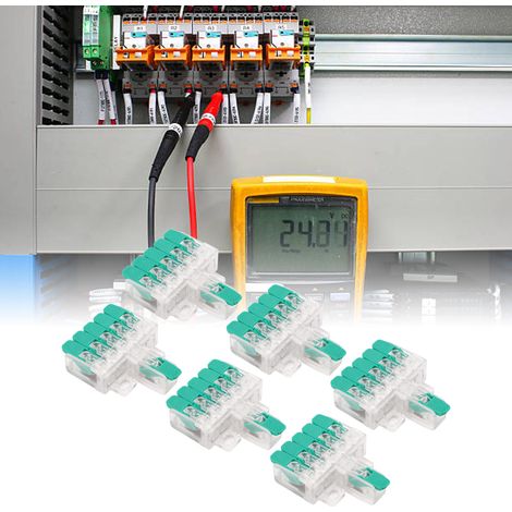 Connecteur de fil Y615G 1 entrée 5 sorties 0,5-6 mm², répartiteur rapide, 41 A 450 V, vendu par paquets de 10. (1/5)