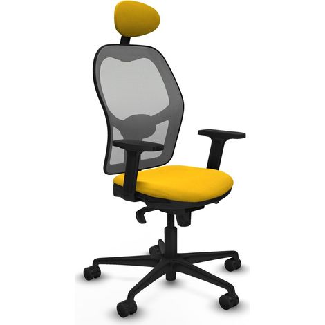 Sedia Ufficio con Poggiatesta Piqueras y Crespo 2D036N1 Giallo (1/5)