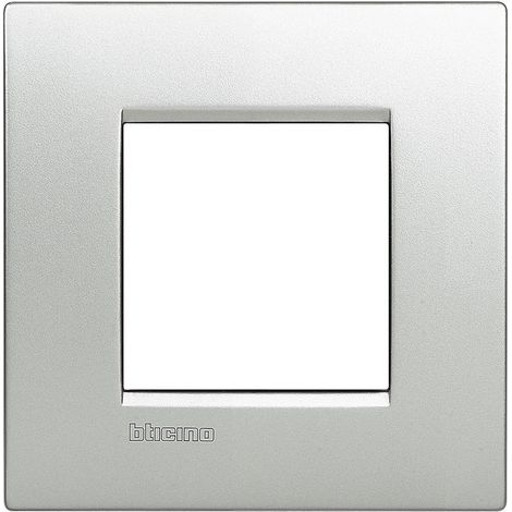 Plaque Livinglight Air Metal monochrome 2 modules Tech BTICINO BTLNE4802TE