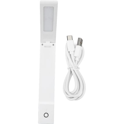 Lampe de bureau LED pliable, contrôle tactile, lumière douce pour les yeux, idéale pour la lecture au lit, bureau ou dortoir, blanc (1/5)
