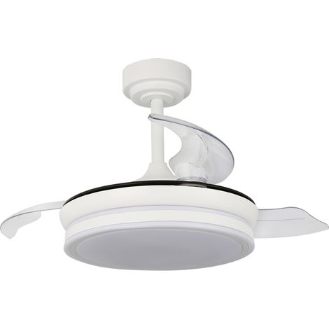 Ventilador LED con aspas retráctiles Ilsa Mini Blanco CCT (35W) (1/5)