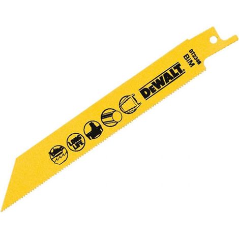 Lame de scie sabre Dewalt 152x1,4mm 5 pièces.