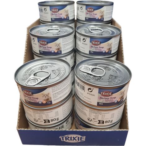Soupe au poulet et aux crevettes 24 x 80 g pour chat - Trixie (1/3)