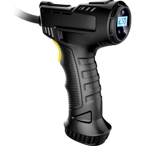 Pompe à air électrique pour voiture, 120 W, gonfleur de pneus, compresseur d'air portable rechargeable, kit de gonfleur de pneus numérique