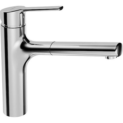 Hansa Ronda - Miscelatore monocomando per lavello con erogatore estraibile, cromato 03342273
