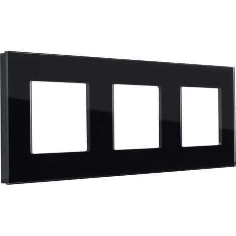 Cornice Vetro 3 Moduli Modern Nero