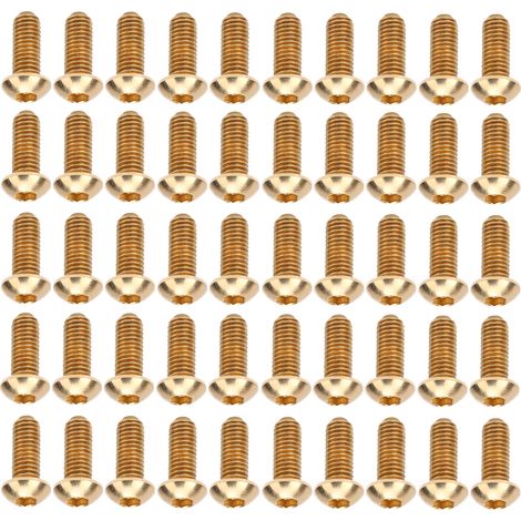 50 Vis à tête hexagonale M6x16 en cuivre, rondes, fixations et visserie industrielle, kit de 50 pièces pour outillage et bricolage. (1/5)