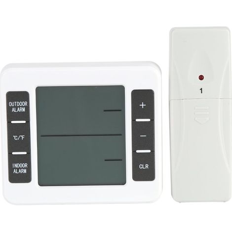 Thermomètre de réfrigérateur numérique sans fil LCD – Capteur intérieur/extérieur pour congélateur avec alarme sonore (1/5)