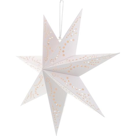 Abat-jour étoile en papier pliable et réutilisable – Suspension en forme d'étoile pour décoration de plafond (fêtes, mariages, réceptions) (1/5)