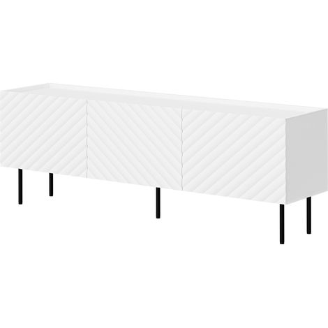 Meuble TV Sillen, Blanc, Le nombre de portes: 0, Nombre de tiroirs: 0, 166x59x40cm