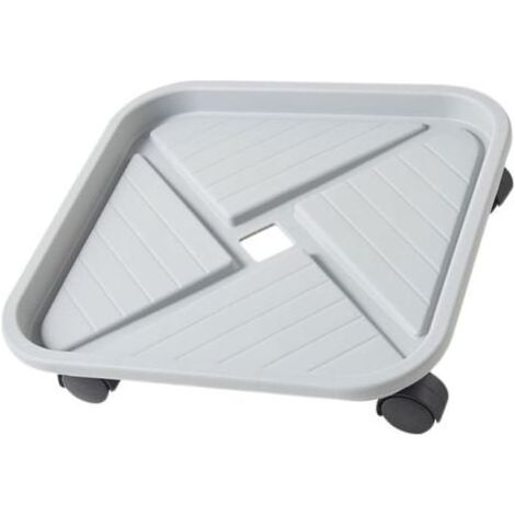 Support Pot de Fleurs Carré avec roulettes Pivotantes Plateau Plastique Épais Antidérapant pour Plantes Intérieur et Extérieur Chariot Mobile Résistant pour Jardinières Lourdes (1/5)