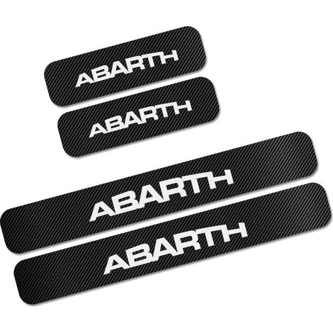 (Inscription rouge,pour ABARTH) Autocollants de seuil de porte pour Fiat 500 Panda Punto Tipo Abarth - Protection en fibre de carbone - Accessoires auto (1/3)