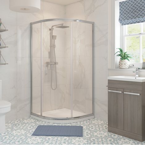 Signature Verve 1-Door Quadrant Shower Enclosure 900mm x 900mm - 6mm Glass (1/2)