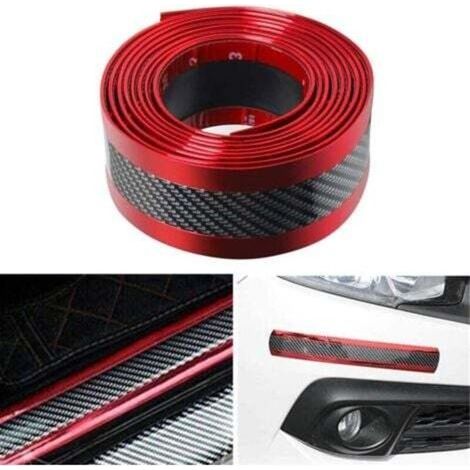 [JAMAIS UTILISÉ] 3 m Protecteur de seuil de Porte de Voiture en Fibre de Carbone Universel Protecteur d'autocollant Auto-adhésif pour SUV, Camion, Protections d’entrée de Porte,5 x 300cm/2 x 119,4”(Wx (1/3)