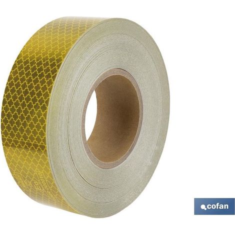 Kontinuierliche retroreflektierende Rolle, 50 m, Gelb