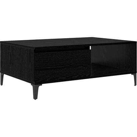 Maison Exclusive - Couchtisch Schwarz Eichen-Optik 90 x 60 x 35 c