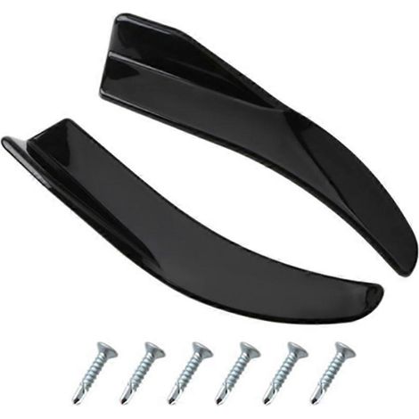 Protection universelle pour pare-chocs avant et arrière, aileron anti-collision et anti-rayures, protection d'angle arrière (noir brillant) (1/5)