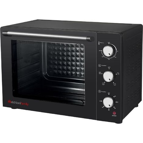 Melchioni Family Enjoy 63 Elektrischer Umluftbackofen mit Drehspieß 63L Schwarz (1/4)