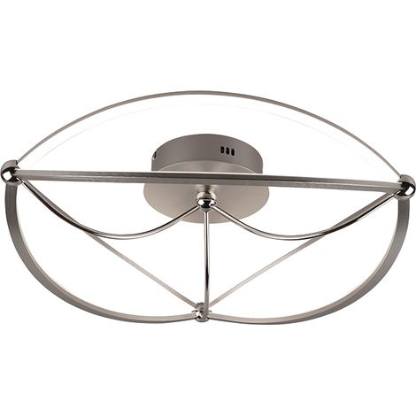 Plafonnier LED moderne Charivari argent Trio 621290107 (1/3)