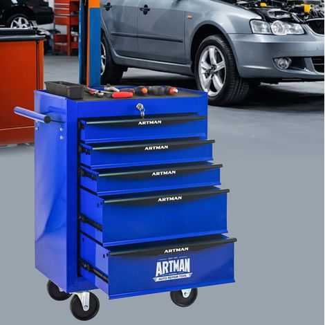 Carrello portautensili 5 cassetti acciaio OKMYHOME