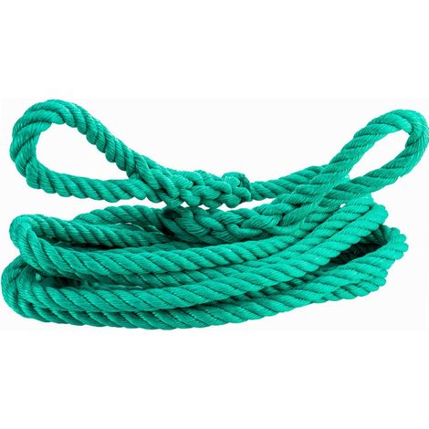 Corderies Tournonaises – Corde de traction 6m 20mm – Polypropylène – Résistance à la rupture 5000 kg – 2 boucles pour fixation rapide
