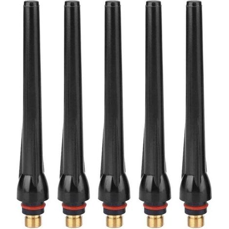 UlisemMachines à souder TIG, 0,9 x 0,5 cm, 5 pièces, capuchon arrière long, torche de soudage, couteau de soudage TIG, capuchon arrière pour fournitures de soudage SR17/SR18/SR26 (5 pièces) (1/4)