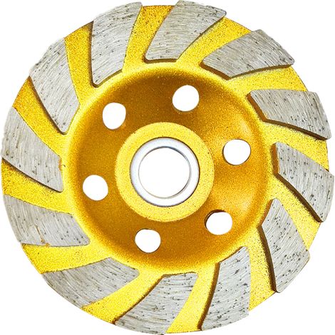 Meule tasse diamantée dorée 6 trous double rangée résistante à l'usure pour granit, disque pour meuleuse d'angle (1/5)