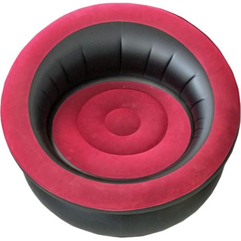 Cabilock Tabouret Gonflable Portable en PVC Rouge Pliable pour Extérieur