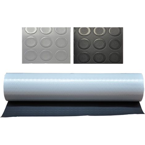 TAPPETO A BOLLE mt 1 x 30 grigio ch.- spessore mm 1