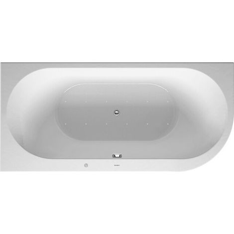 Duravit Whirlpool Darling New 1900x900mm, angolo sinistro, con copertura in acrilico, cornice, 2 inclinazioni posteriori, set di scarico e troppopieno, Combi E - 760246000CE1000
