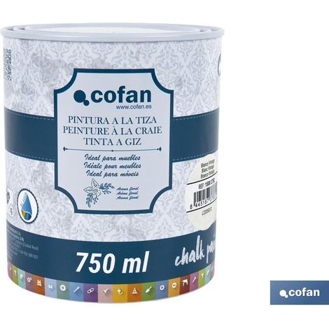 Pintura Tiza Chalk Paint Blanco Vintage 750ml (1/4)