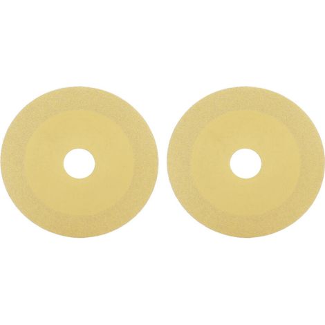 Jeffergarden Lot de 2 disques diamantés pour meuleuse d'angle, lame de scie rotative pour carrelage, verre et champagne doré. (1/5)