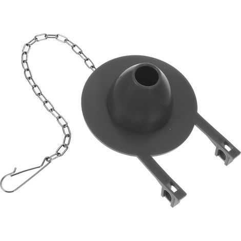 Clapet de Toilette en Pvc Solide Chaîne, Lot de 2 Pièces Noir (1/5)