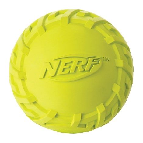 NERF BALLE PNEU AVEC SIFFLET POUR CHIEN BLEU TAILLE S