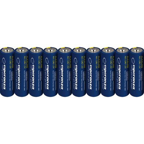 Piles alcalines AA Esperanza (lot de 10) (EZB112)