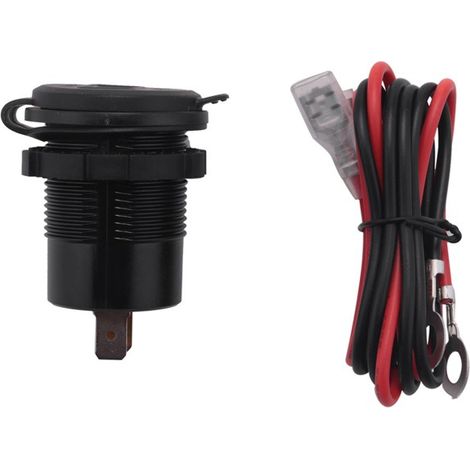 1 set of black + red ABS car charger PD + QC3.0 fast charging TPYE-C mobile phone car charger (1/5)