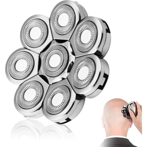 8D Rasoir Tête Chauve Homme Têtes Rechange pour Tondeuse Crâne Électrique (1/5)