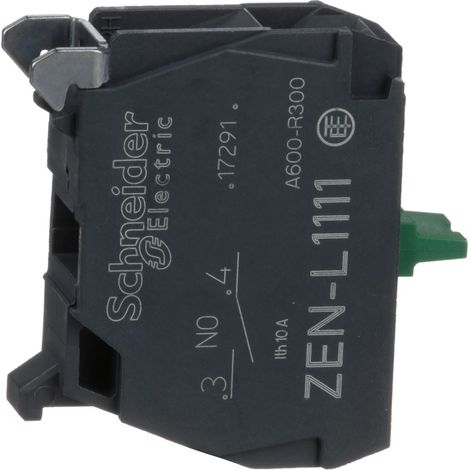 Schneider Electric – Bloc de contacts 1F à action dépendante – Pour boîtes XAPS et boutons XB5 Ø 22 mm – Montage arrière – Borniers à vis-étrier – Quantité indivisible de 5