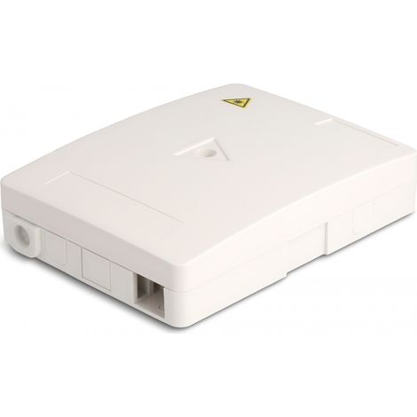 Delock Caja de conexiÃ³n de fibra Ã³ptica para montaje en pared para 2 x SC Simplex o LC Duplex blanco