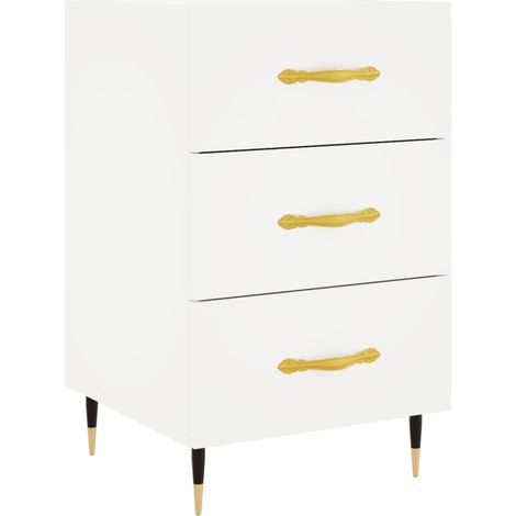 Maison Exclusive - Nachttisch Weiß 40x40x66 cm Holzwerkstoff