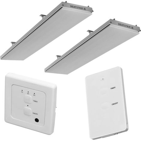 Heatstrip Heizstrahler Indoor 2x 1200 Watt Wandheizstrahler Terrassenstrahler Infrarot (1/5)