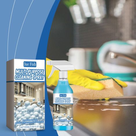 Schaumreiniger für die Küche, geeignet für Herdplatten und Kochgeschirr, entfernt Fett und Flecken, reinigt verschiedene Oberflächen und beseitigt Gerüche – 100 ml -- DE (1/5)