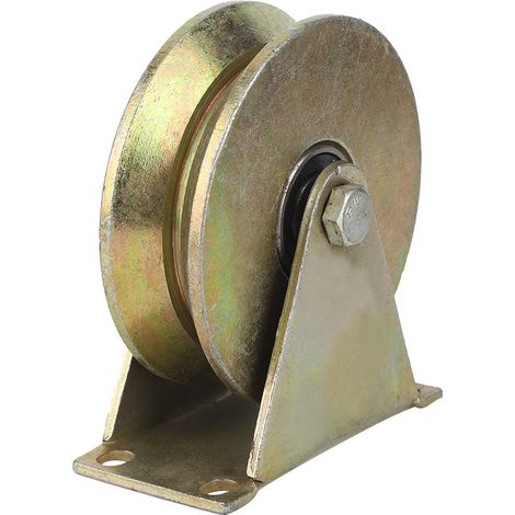 Poulie de rechange en acier de 120 mm pour portail coulissant, type V, accessoire pour porte coulissante (1/5)