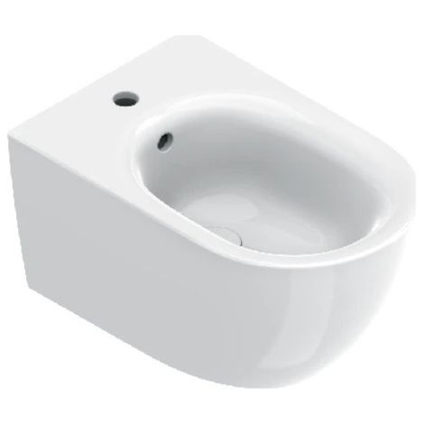 Bidet Sfera Sospeso 55x35 cm Monoforo Bianco Lucido Ceramica (1/3)