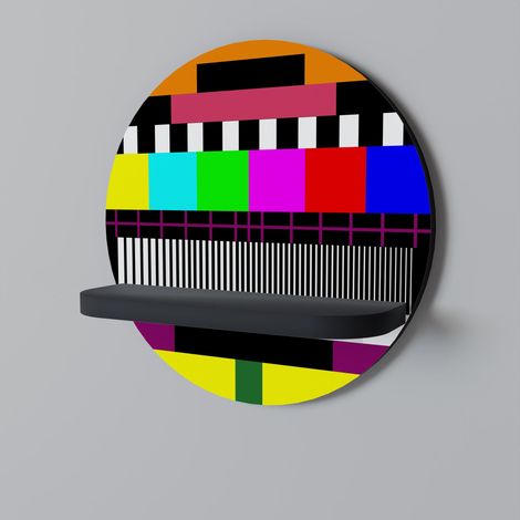 PHILIPS PATTERN Rundes Regal Schwarz (1/5)