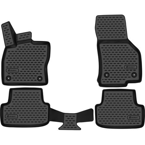 KIT TAPPETINI 3D COMPATIBILE CON VOLKSWAGEN Golf VII, 2014-, 4 pcs. TAPPETINO IN GOMMA TPE BORDO ALTO 3D ANTISCIVOLO IMPERMEABILE (1/5)